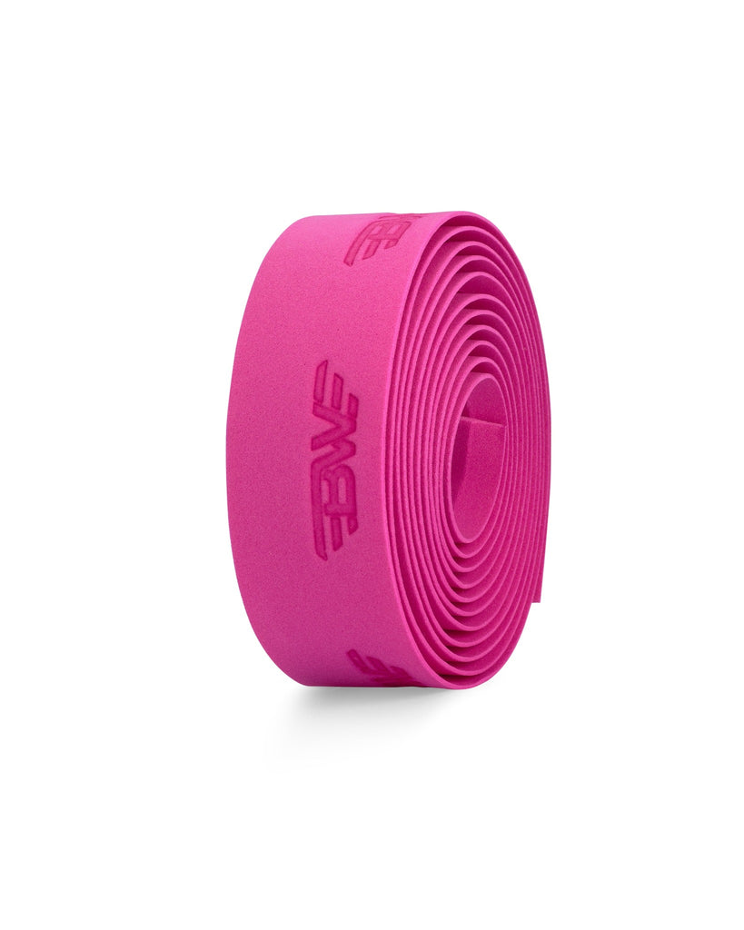 Magenta handlebar tape for road bikes. Magenta EVA handlebar tape on white background.