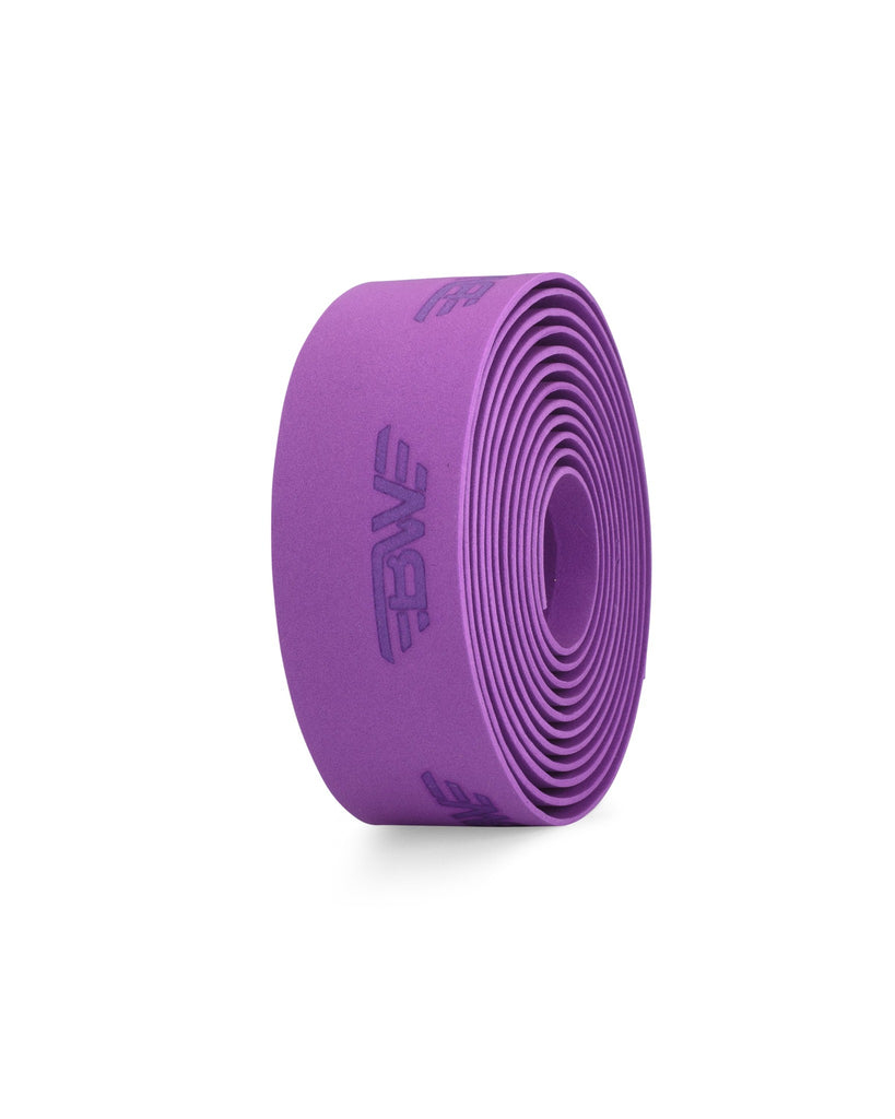 Purple handlebar tape for road bikes. Purple EVA handlebar tape on white background.