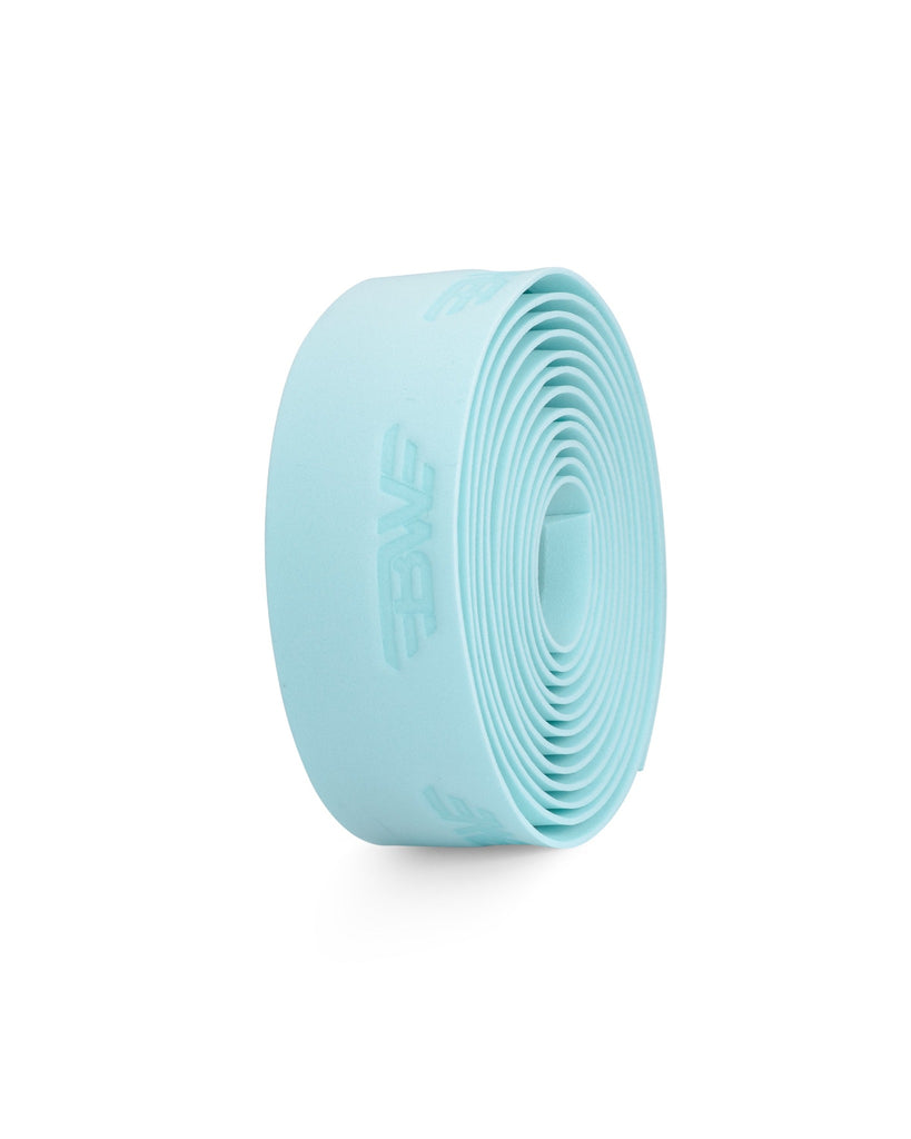 Sky blue handlebar tape for road bikes. Sky blue EVA handlebar tape on white background.