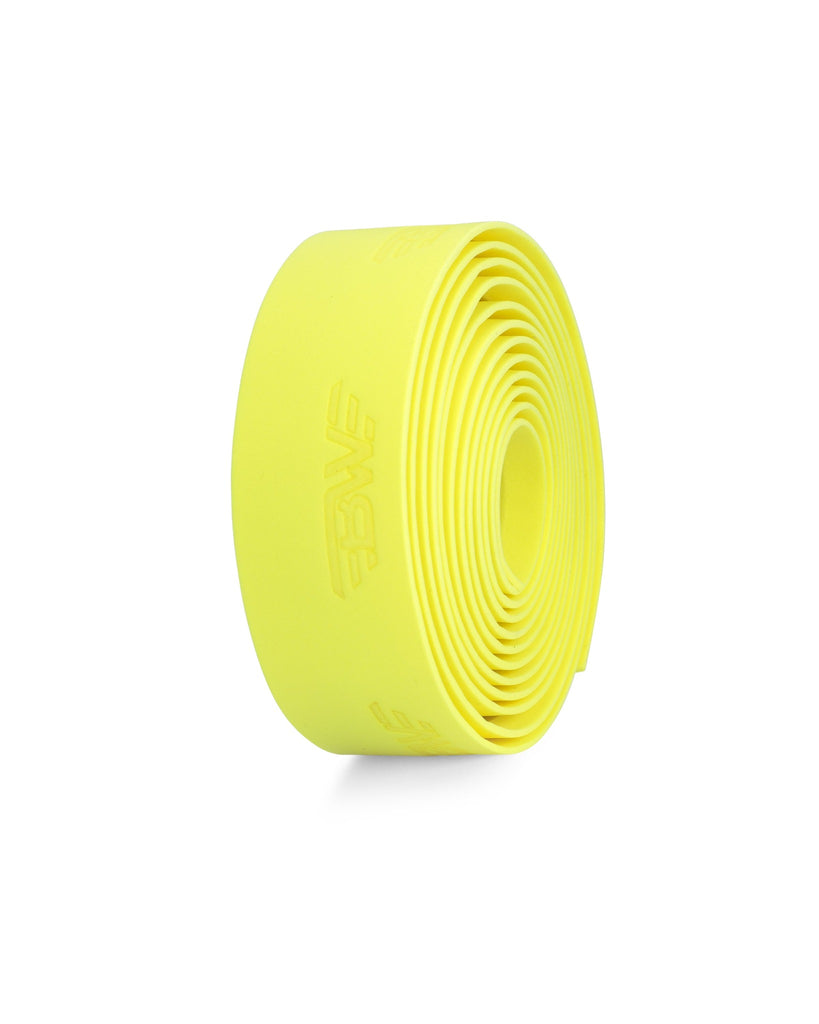 Yellow handlebar tape for road bikes. Yellow EVA handlebar tape on white background.