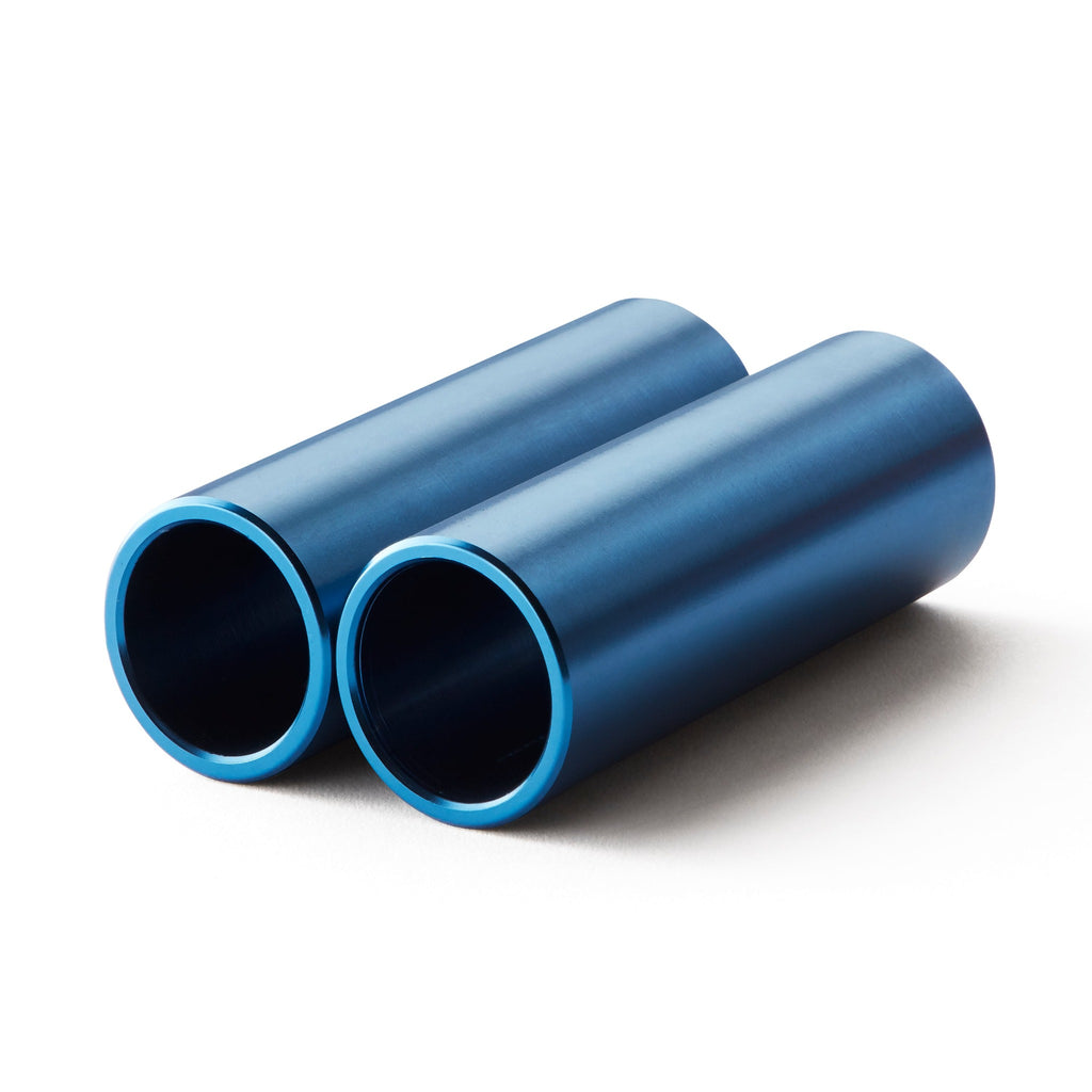 Set of blue bmx pegs.