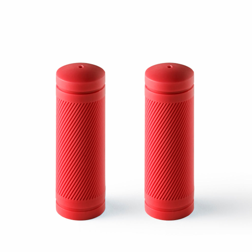 Red bicycle grips for kids. 