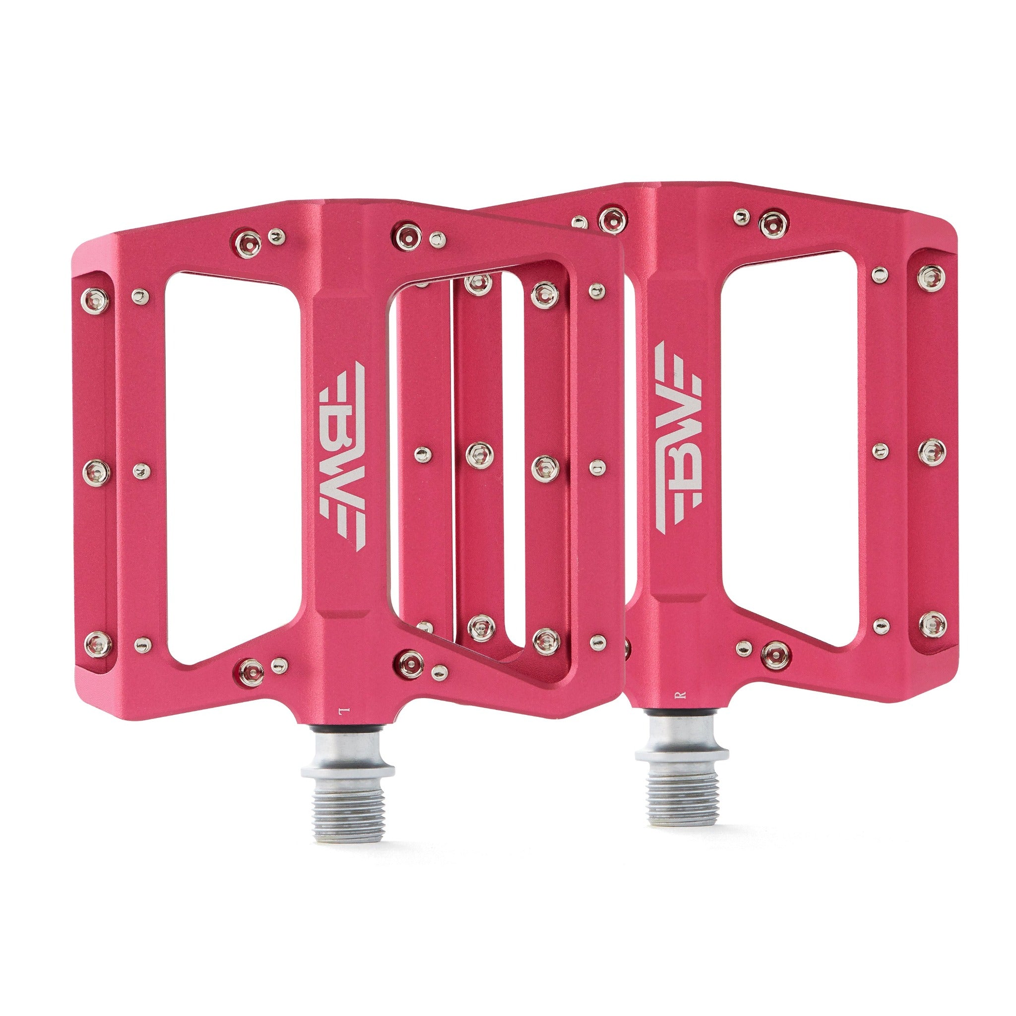 BW USA Berm Platform Bike Pedals - Lightweight Aluminum Flat Pedals for MTB and BMX