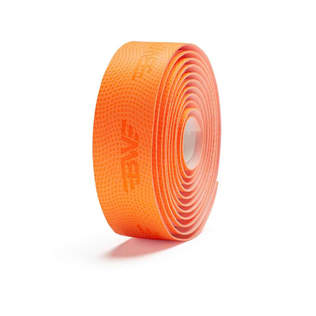 roll of orange PU handlebar tape. High quality polyurethane orange handlebar tape.