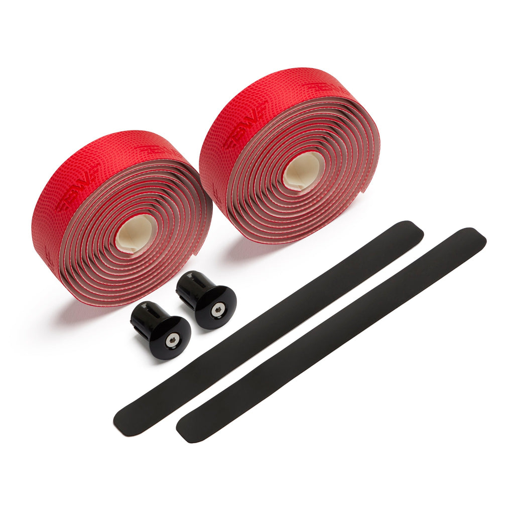 Red handlebar tape. rolls of red PU handlebar tape.