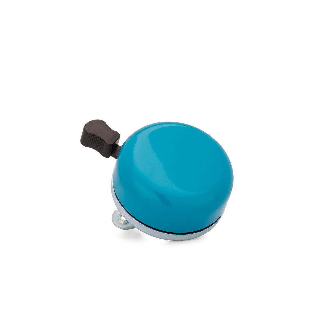Classic bicycle bell in aegean blue. Vintage style bicycle bell.